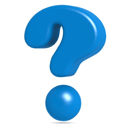 Blue question markの写真素材