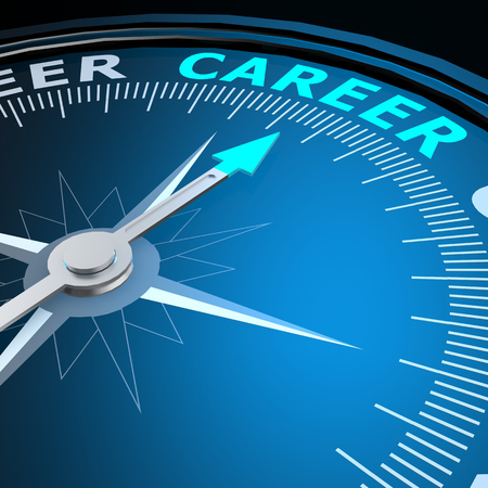 Career word on campassの写真素材