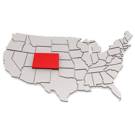 Colorado mapの写真素材