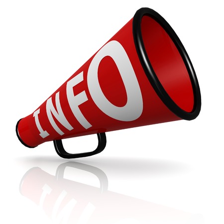 Red info megaphoneの写真素材