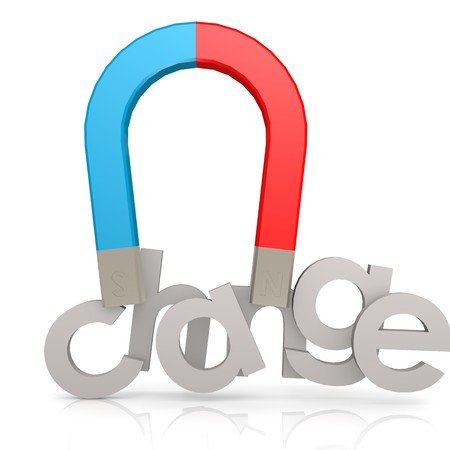 Magnet and change wordの写真素材