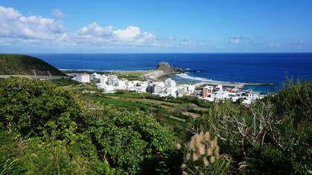 Small town located in Green Island, Taiwanの写真素材