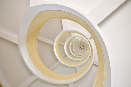 Spiral Staircase in a Pagoda at Chinese Garden in Singapore