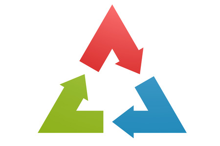 Triangle arrow image with hi-res rendered artwork that could be used for any graphic design