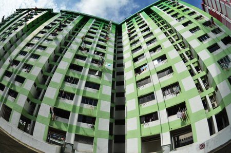 SINGAPORE, 28 JUL 2016: Prominent landmark of Rochor Centre, slated to be demolished in 2016 to make way for new highway.のeditorial素材