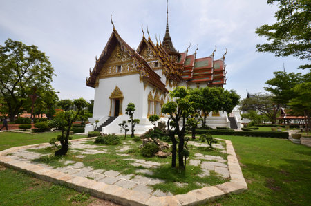 BANGKOK, THAILAND-20 JUNE, 2016: Ancient Siam , Mueang Boran park, The Chakri Maha Prasat Throne Hall , The Middle Court of Grand Palace of Thailandのeditorial素材