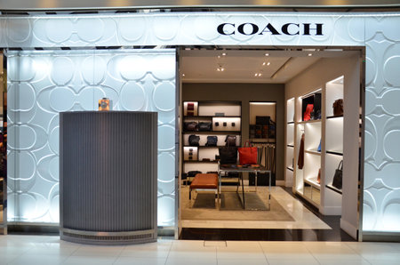 BANGKOK, THAILAND - JAN 21 2017: Inside of Coach store at Bangkok airport. Coach, Inc. is an American luxury fashion company based in New York Cityのeditorial素材