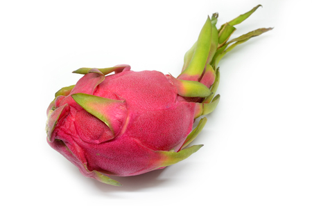 Pitaya or Dragon Fruit isolated on white backgroundの写真素材