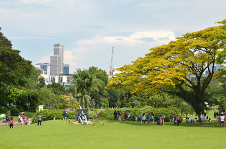 SINGAPORE- MAY 01, 2017: Istana Grounds is open to the public in celebration Labour Day. The Istana is the official residence and office of the President of Singapore.のeditorial素材
