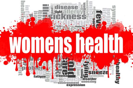Womens health word cloud design. Creative illustration of idea word lettering typography . 3D rendering.の写真素材