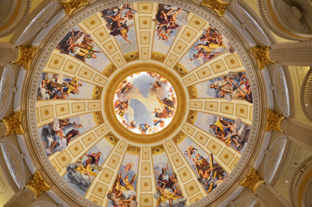MACAU, CHINA- 10 APR, 2018: Interior view of The Parisian Macau. It is a luxury hotel owned by Las Vegas Sandsのeditorial素材