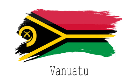 Vanuatu flag on white background, 3d renderingの写真素材