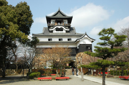 INUYAMA, JAPAN-23 APR, 2018: Inuyama Castle is a Japanese castle in the city of Inuyama, Aichi Prefecture, Japan.のeditorial素材