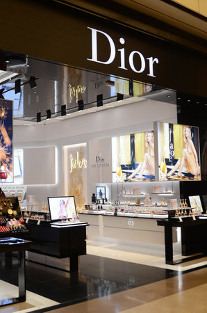 GENTING HIGHLANDS, MALAYSIA- DEC 03, 2018: Dior retailer in Genting Highlands, Malaysia. Christian Dior SE, commonly known as Dior, is a European luxury goods companyのeditorial素材