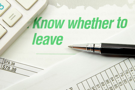 Know whether to leave printed on a book. Business conceptの写真素材