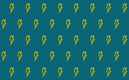 Lightning icon with blue backgroundの写真素材