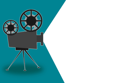 Retro cinema projector with text place, 3D renderingの写真素材