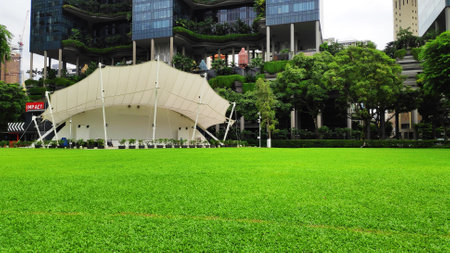SINGAPORE- 05 JUN, 2016: Speakers' Corner at Singapore which is the area where open-air public speaking debate and discussion are allowed where such activities are heavily restricted in other parts of the city.のeditorial素材