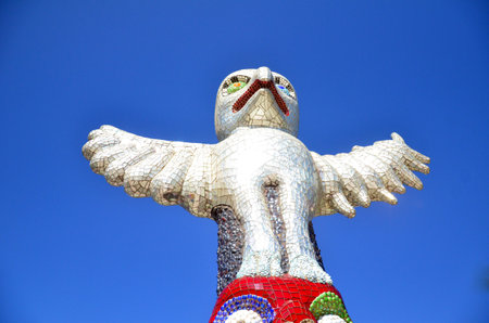 ESCONDIDO, CALIFORNIA- JUN 30, 2019: Mosaic garden in Kit Carson Park in Escondido, California.のeditorial素材