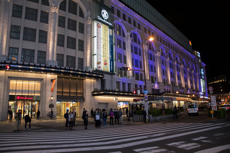 Osaka, Japan- 27 Nov, 2019: Unidentified people visit Takashimaya department store in Namba Osaka Japan.のeditorial素材
