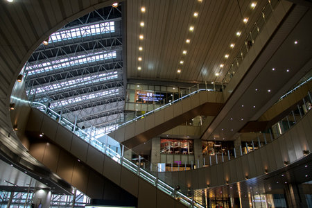 Osaka, Japan- 27 Nov, 2019: Interior view of famous Osaka train station building, Japanのeditorial素材
