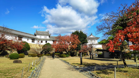 Himeji, Japan- 30 Nov, 2019: Nishinomaru of Himeji Castle, the west bailey (Nishinomaru) which served as the residence of a princessのeditorial素材