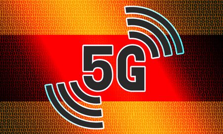 5G new wireless internet  connection, 3d rendering