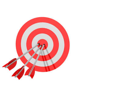 Red arrow on the board, 3D rendering
