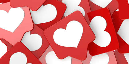Speech bubble with love shape, 3d rendering