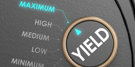 Knob points to maximum yield, 3d renderingの写真素材