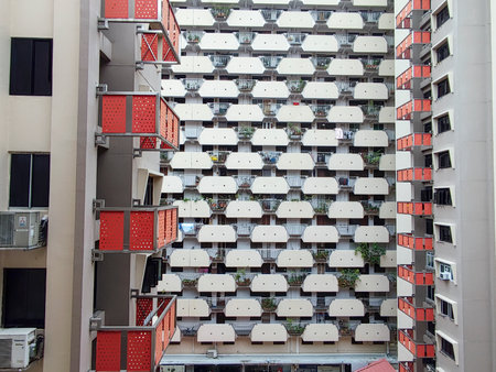 Singapore- 9 Apr, 2022: View of Selegie House HDB flat in Singapore. Selegie House is located in the...