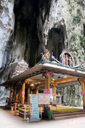 Kuala Lumpur, Malaysia - Jun 06, 2022: Hindu temple situated in Batu Caves near Kuala Lumpur.