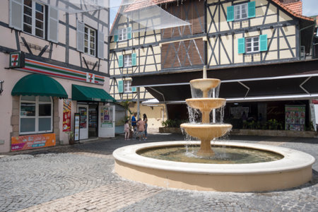 Bukit Tinggi, Malaysia - Jun 08, 2022: Day time view at Colmar Tropicale in Berjaya Hills, Bukit Tinggi, Malaysiaのeditorial素材