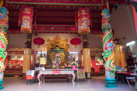 Kuala Lumpur, Malaysia - Jun 10, 2022: View of Guan Di Temple also known as Kuan Ti Temple in Chinatown. Kuala Lumpur. Malaysia.のeditorial素材