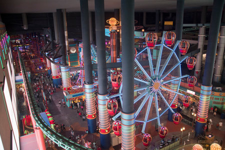 Genting Highlands, Malaysia- 23 Jul, 2022: View of The SkyTropolis Indoor Theme Park in Resorts World Genting. Skytropolis Indoor Theme Park is the perfect place to have fun, whether you're an adult or a kid.のeditorial素材