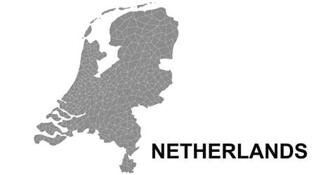Map of Netherlands isolated on a white background 3d renderingの写真素材