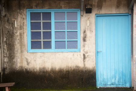 Taiwan historic building facade in Military Families Community Park, Taipei.の写真素材