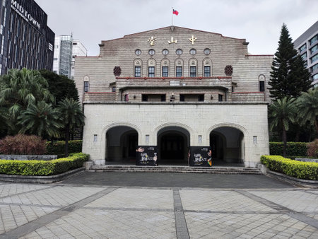Taipei, Taiwan- 5 Dec, 2022: Zhongshan Hall in Taipei, Taiwan. Zhongshan Hall is a historical building which originally functioned as the Taipei City Public Auditorium.のeditorial素材