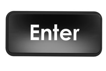 Keyboard computer key for enter button, 3d renderingの写真素材