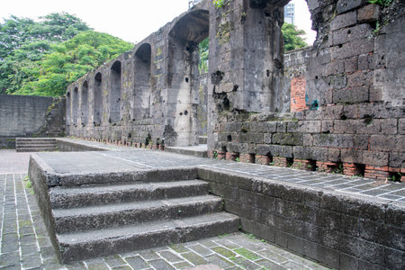 Manila, Philippines- 13 Oct 2023: The Rajah Sulayman Theater in the Fort Santiago, Manila. It was one of Fort Santiagoâs old military barracks and converted into an open-air theater after World War IIのeditorial素材