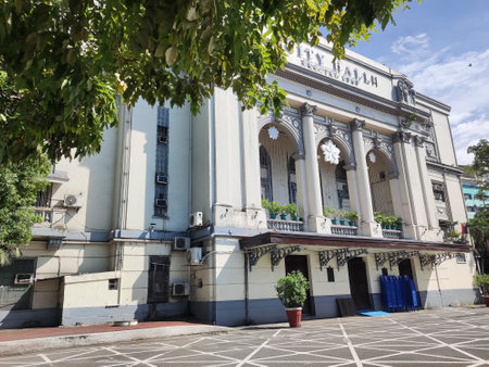 Manila, Philippines- 13 Oct, 2023: View of City Hall building in Manila. City hall of Manila is one of the iconic landmarks in the capitalのeditorial素材