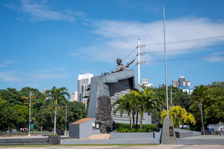 Manila, Philippines- 13 Oct, 2023: View of Bonifacio and the Katipunan Revolution Monument in Manila. It is to commemorate the Philippine revolutionary AndrÃ©s Bonifacioのeditorial素材