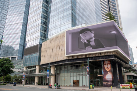 Manila, Philippines-16 Oct 2023: Scenery of Bonifacio Global City, BGC in Manila. Bonifacio Global City is a thoughtfully master-planned 240-hectare mixed-use estateのeditorial素材