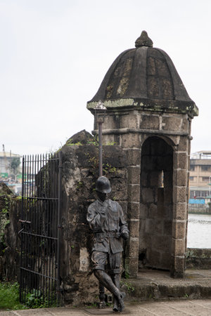 Manila, Philippines- 13 Oct 2023: View of Fort Santiago in Intramuros in Manila, Philippines. The defense fortress is located in Intramuros, the walled city of Manila.のeditorial素材