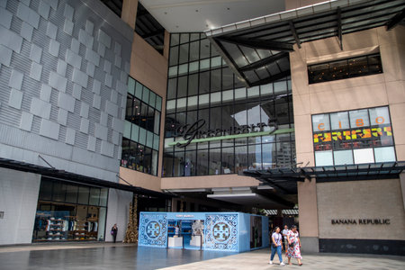 Manila, Philippines- 16 Oct 2023: Greenbelt Ayala Mall which located in Makati, Manila. Greenbelt is the city's premier shopping mall, with luxury shopsのeditorial素材