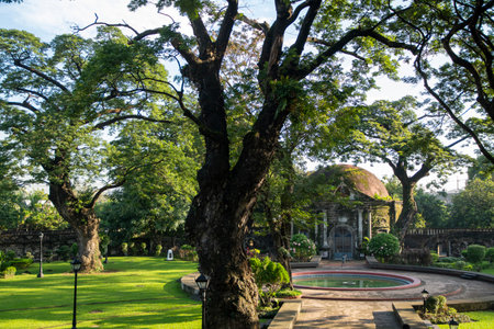 Manila, Philippines-14 Oct 2023: View of Paco Park in Manila, Philippines. Paco Park is a recreational garden and was once a cemetery during Spanish periodsのeditorial素材