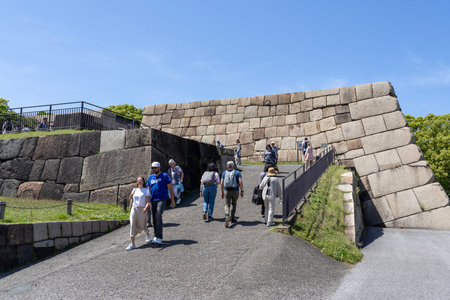 Tokyo, Japan- 11 May, 2024: Edo Castle Ruins or Chiyoda Castle, the biggest castle in Japan is part...