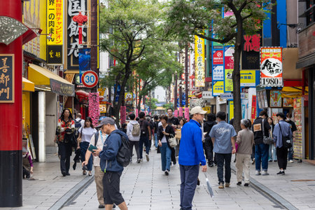 Yokohama, Japan- 19 May 2024: Street in Yokohama Chinatown district, Japan. Yokohama's Chinatown is one of the largest in the worldのeditorial素材