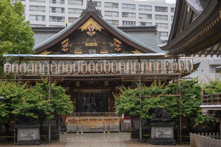 Tokyo, Japan- 13 May 2024: Yushima Tenmangu, also known as Yushima Tenjin in Tokyo, Japan. The shrine is dedicated to Tenjin the Shinto god of learningのeditorial素材