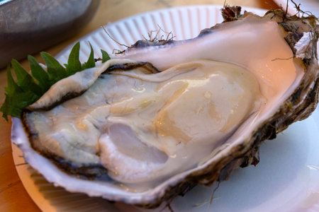 Oysters on the half-shell with a little lemon juice